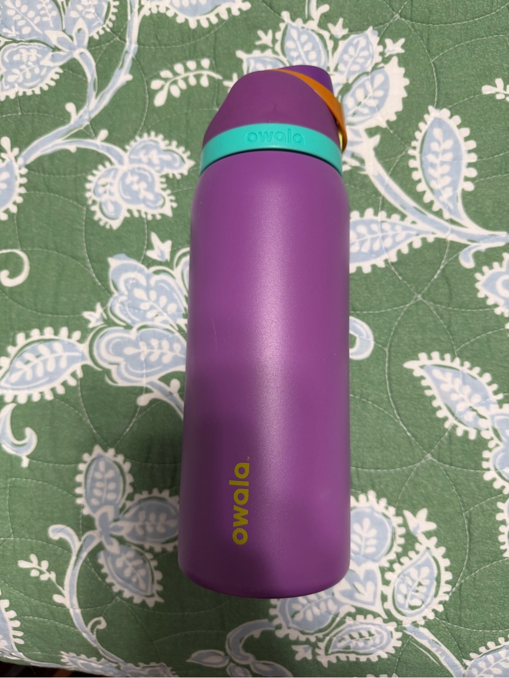 Owala Purple Stainless Steel Water Bottle with Aqua Accents